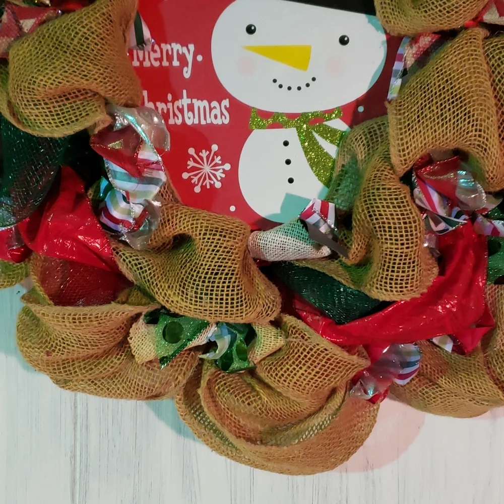 Snowman Christmas Wreath